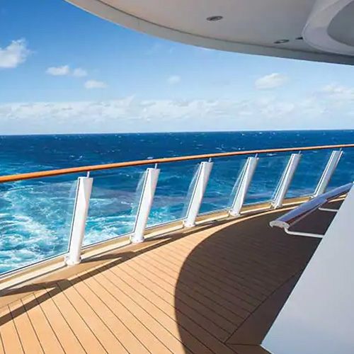 Open ocean seen from a cruise ship deck during a sea crossing